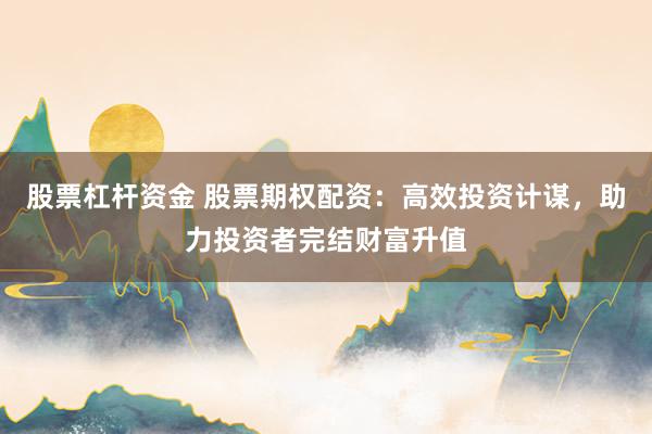 股票杠杆资金 股票期权配资：高效投资计谋，助力投资者完结财富升值