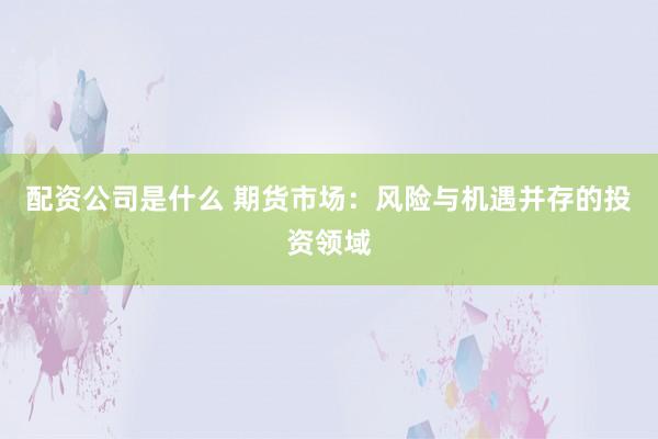 配资公司是什么 期货市场：风险与机遇并存的投资领域