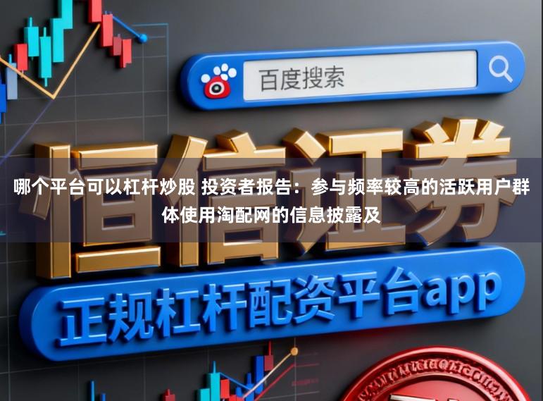 哪个平台可以杠杆炒股 投资者报告：参与频率较高的活跃用户群体使用淘配网的信息披露及